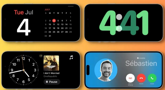 岳口镇苹果手机维修分享iOS17横屏充电待机显示有什么好处 
