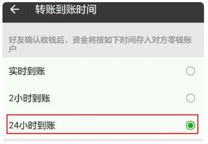 岳口镇苹果手机维修分享iPhone微信转账24小时到账设置方法 